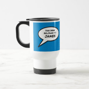 Caneca Térmica Bolha de Fala de Mensagem Divertida Revista em Qua