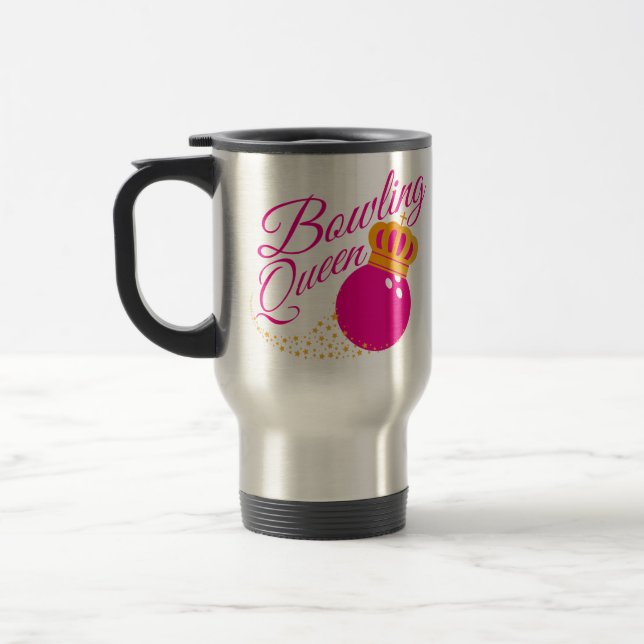 Caneca Térmica Boliche Rainha design Engraçado Presente Para Garo (Esquerda)