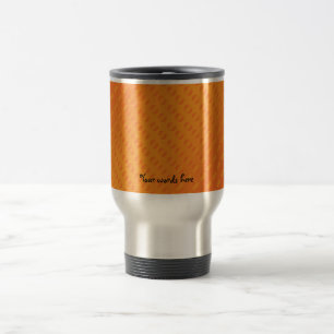 Caneca Térmica Bolinhas alaranjadas no fundo alaranjado