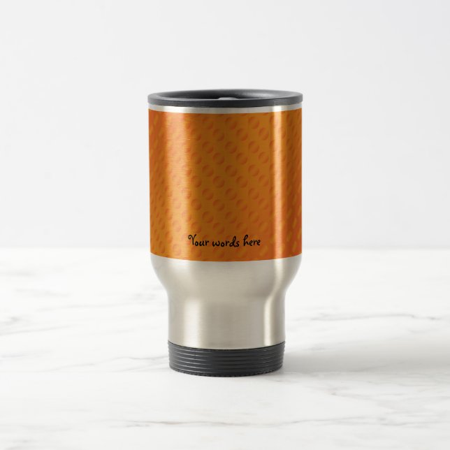 Caneca Térmica Bolinhas alaranjadas no fundo alaranjado (Centro)