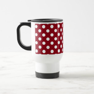Caneca Térmica Bolinhas brancas em vermelho
