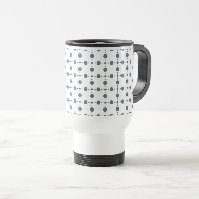 Caneca Térmica Bolinhas, Padrão de Bolinhas, Pontos, Pontos (Frente Esquerda)