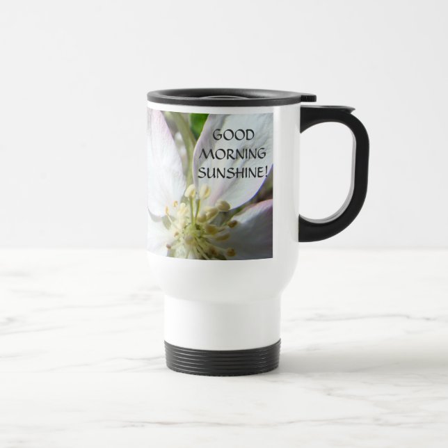 Caneca Térmica BOM DIA SOL Coffe Mug FLORES DE MAÇÃ (Direita)