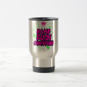 Caneca Térmica Bomb Rush Cyberfunk — Vibes de Grafite de Rua Neon