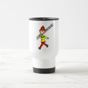Caneca Térmica Bombeiro em forma de palito com escada