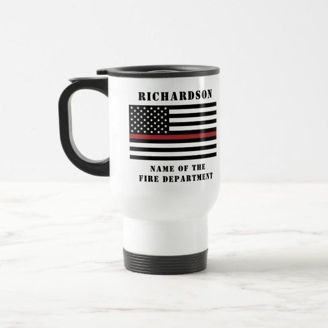 Caneca Térmica Bombeiro Personalizado - Thin Red Fire (Esquerda)