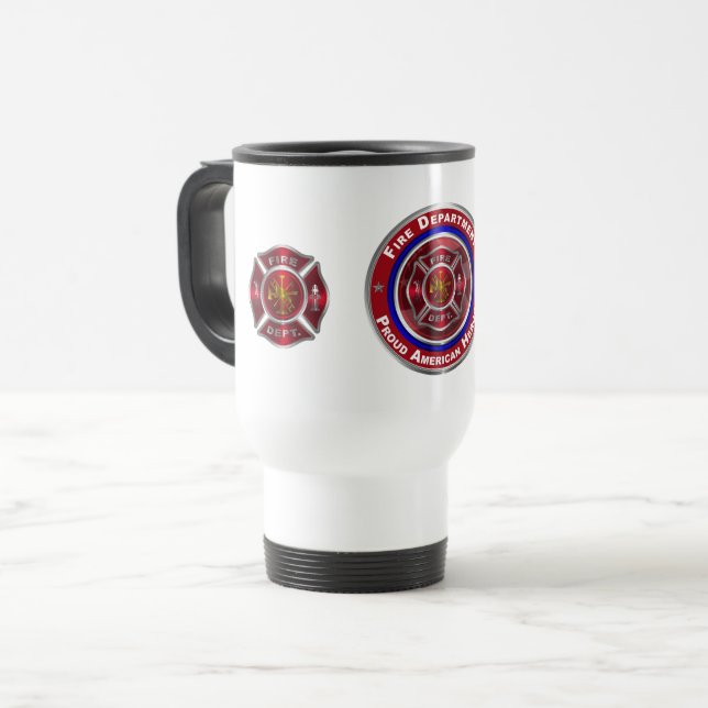Caneca Térmica Bombeiros comemorativos especialmente concebidos p (Frente Esquerda)