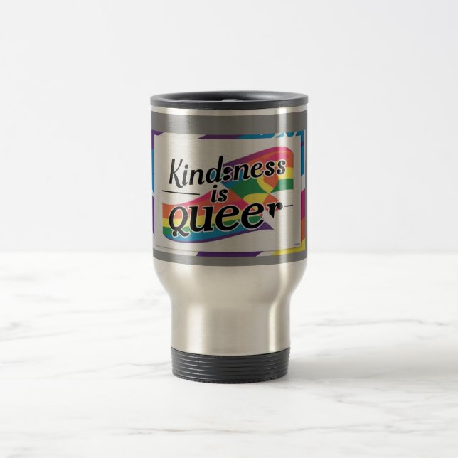 Caneca Térmica Bondade é Queer - Projetada por ShelloCB (Centro)
