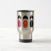 Bonecas de madeira de Kokeshi - bonecas do estilo