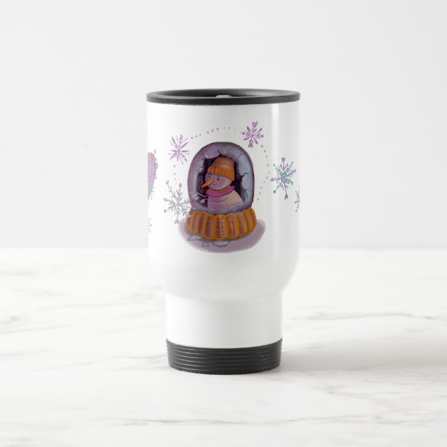 Caneca Térmica boneco de neve de natal (Centro)