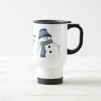 Caneca Térmica Boneco de Neve Gorducho com Dito