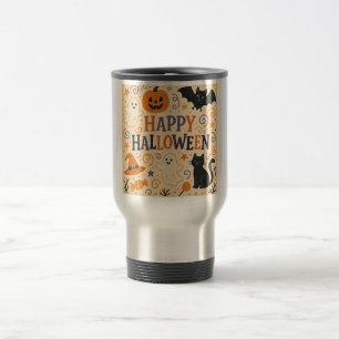 Caneca Térmica Bonita, branca, vaca fantasma