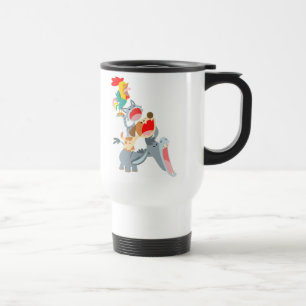 Caneca Térmica Bonita Cartoon Bremen Músicos da cidade Viagem ao