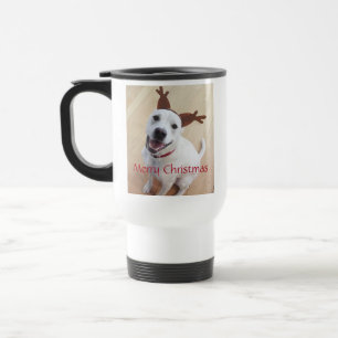 Caneca Térmica Bonita Rebelde Branca Sorridente Cachorro Cachorro