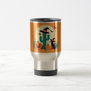 Caneca Térmica Bonita, sudoeste do deserto do Halloween/cacto