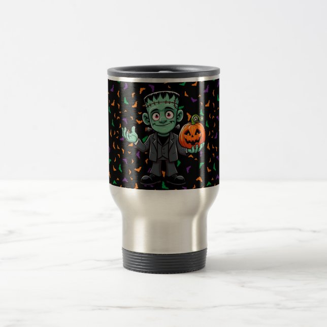 Caneca Térmica Bonito, caricatura do monstro do Frankenstein (Centro)