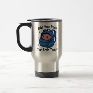 Caneca Térmica Bonito trocadilho “Você Embala Seu Cérebro Hoje?”