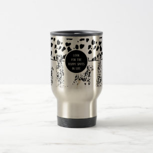 Caneca Térmica Bonitos Dalmatianos Pontos Felizes e Pretos