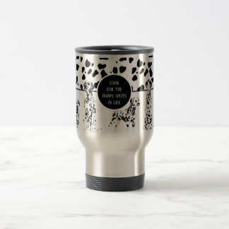 Caneca Térmica Bonitos Dalmatianos Pontos Felizes e Pretos