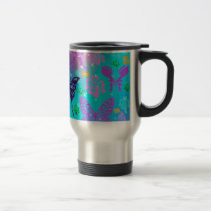 Caneca Térmica Borboleta Belo Aloha Havaiano Flor de Casamento