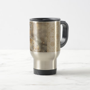 Caneca Térmica Borboleta Dourada de Inverno