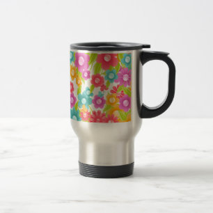 Caneca Térmica Borboleta e flores