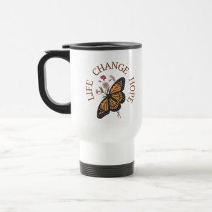Caneca Térmica Borboleta-monarca-laranja-negra