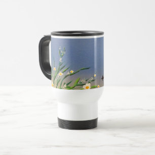 Caneca Térmica Borboleta Pacífica Por do Sol Céu Natureza Estétic