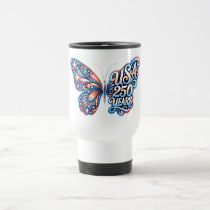 Caneca Térmica Borboleta para o 250º aniversário dos EUA