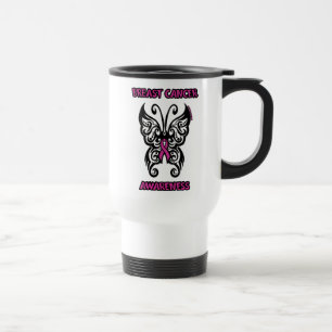 Caneca Térmica Borboleta/Tribal...Cancer da mama