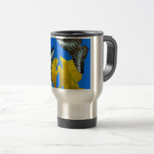 Caneca Térmica Borboletas azuis da Malásia em Canna King