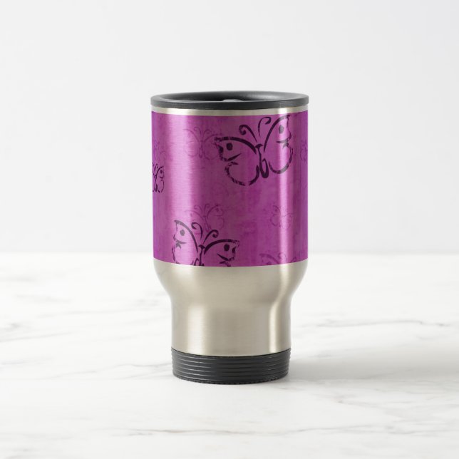 Caneca Térmica Borboletas cor-de-rosa (Centro)