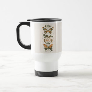 Caneca Térmica borboletas do núcleo de casacos apreciam onde você
