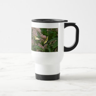 Caneca Térmica Borboletas-do-pântano-Tigre em Joe Pye Weed