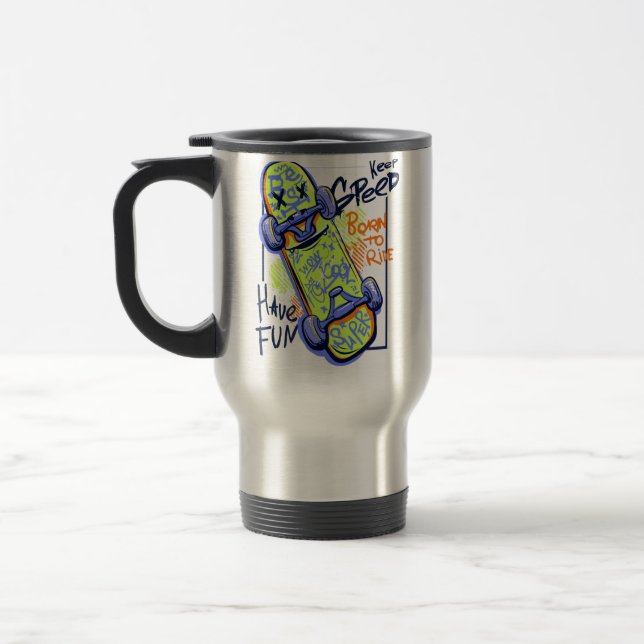 Caneca Térmica Born to ride  (Esquerda)