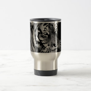 Caneca Térmica Branco bonito África do preto do tigre
