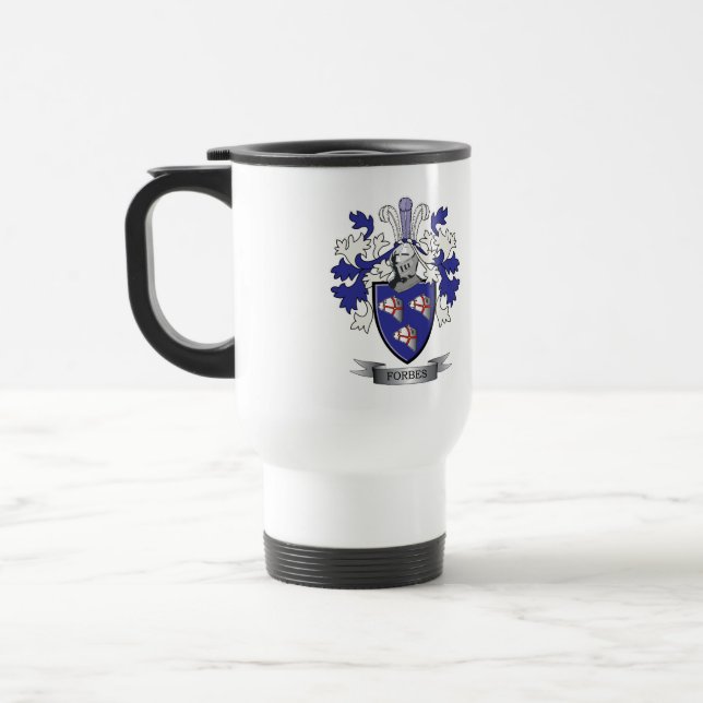 Caneca Térmica Brasão da crista da família de Forbes (Esquerda)