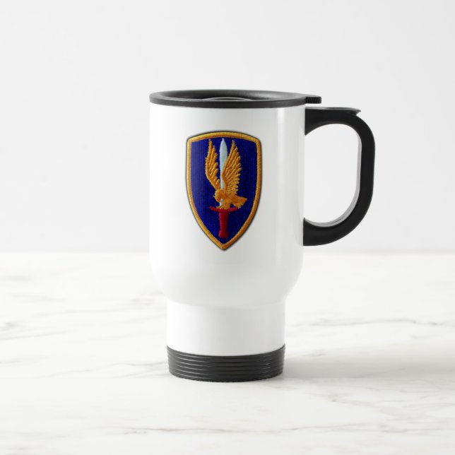 Caneca Térmica Brigada de Aviação de 1rua Fort Riley Veterans (Direita)