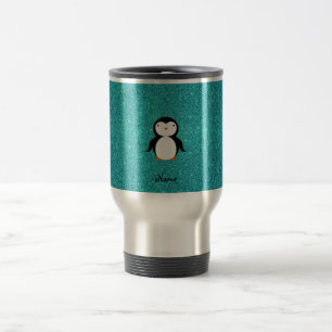 Caneca Térmica Brilho conhecido personalizado de turquesa do