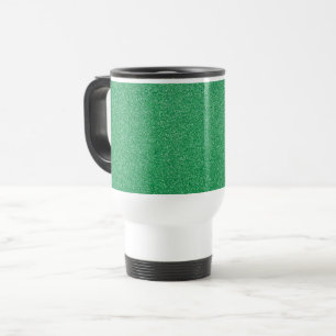 Caneca Térmica Brilho Verde, Esparto, Fundo Brilhante