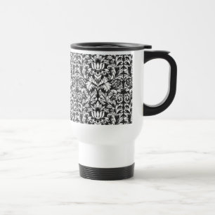 Caneca Térmica Brocade de gargalo branco preto