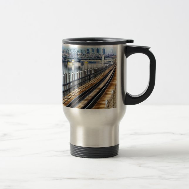 Caneca Térmica bronx cidade de nova york edifícios rio (Direita)