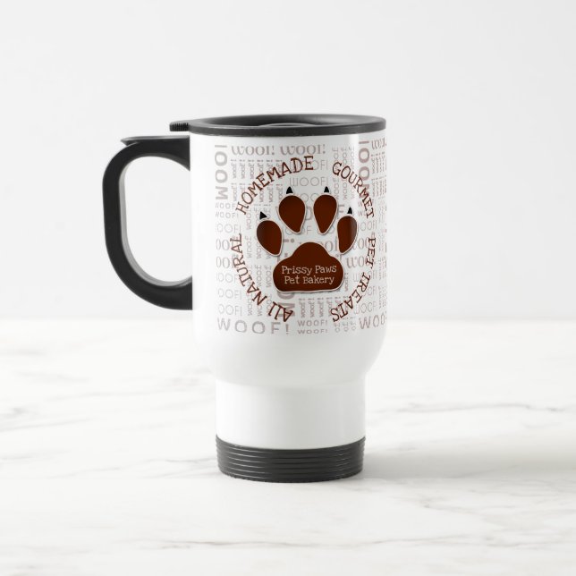 Caneca Térmica Brown Dog Paw e Woods Art Business (Esquerda)