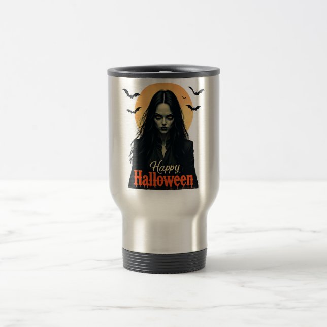 Caneca Térmica Bruxa de Halloween Gótica (Centro)