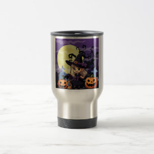 Caneca Térmica Bruxa do Halloween do Anime Bonito