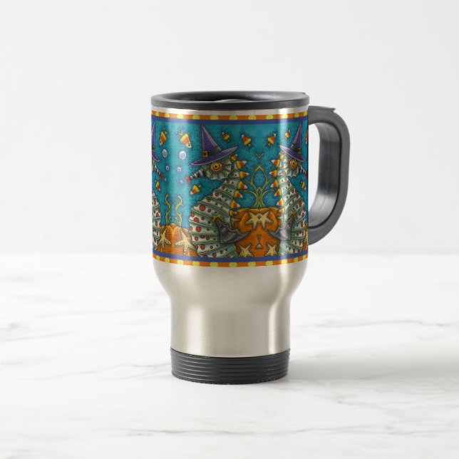 CANECA TÉRMICA BRUXAS DE MAR DE CANDY, SOB O CAMPO MARÍTIMO (Frente Esquerda)