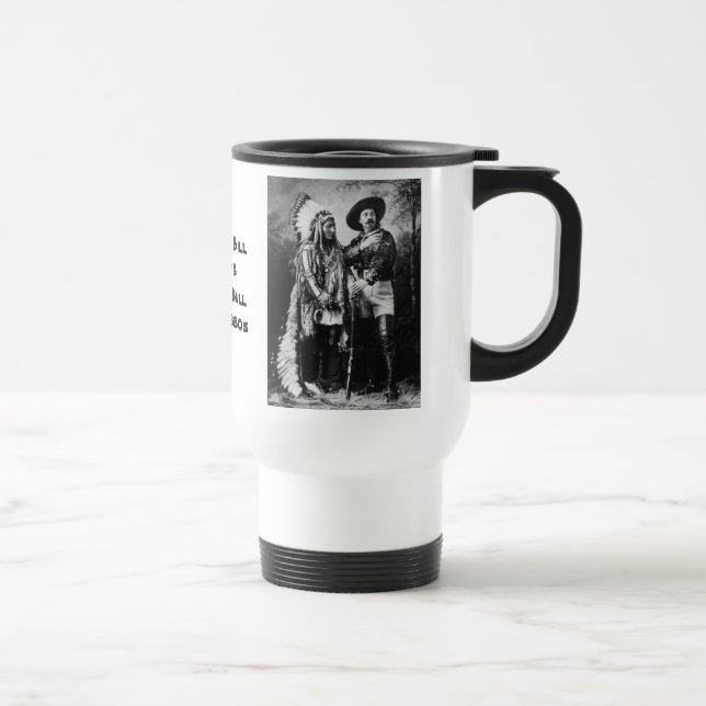 Caneca Térmica Buffalo Bill Cody & Sitting Bull - Veja Ambos Os L (Direita)