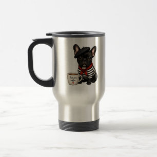 Caneca Térmica Bulldog Francês com café