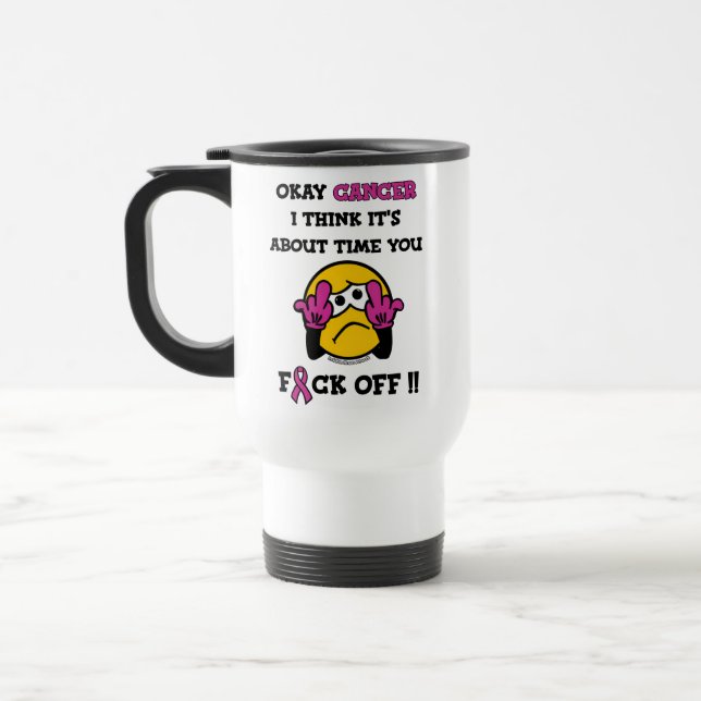 Caneca Térmica C#CA DAQUI...Câncer de Mama (Esquerda)
