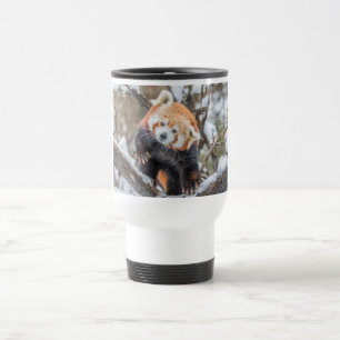 Caneca Térmica Cabeça de Balançar Panda Vermelha